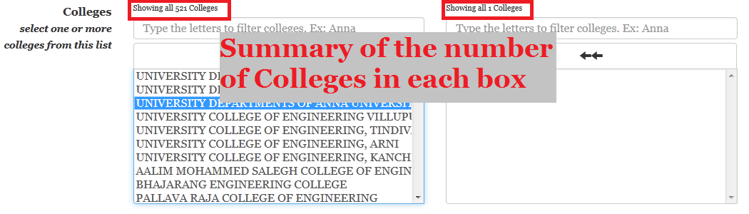 add colleges in TNEAhelp colleges-finder - summary